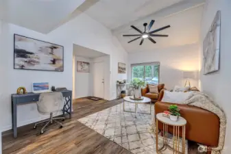 Generous Great Room with Vaulted Ceilings