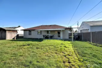 Back yard (front section) looking toward house