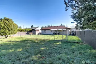 Back yard (back section) looking toward house