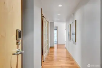 Entry with Art Wall offers Privacy