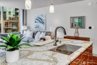 Stunning New Cambria Quartz Countertops and Backsplash