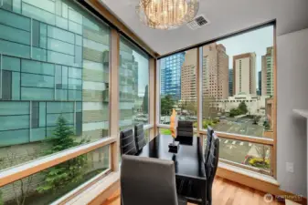 Dining Area with Fireplace