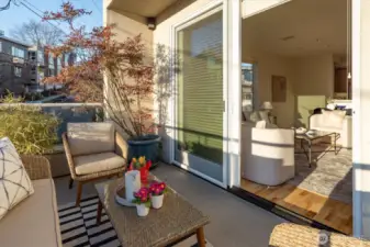 This private deck on the western side of the building has beautiful light in the afternoons. What more could you ask for in an Urban hide-away?