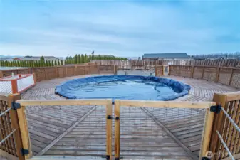 Gated deck to pool.