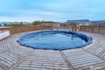 Above ground pool.