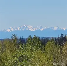 On a clear day view of Olympic mountains from 2nd floor (enlarged)
