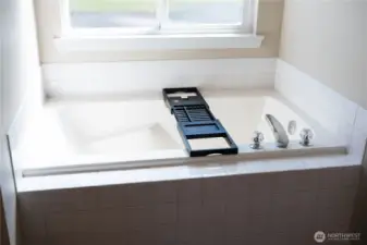 Relax in the Soaking Tub in the Primary Bath