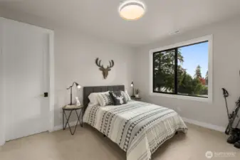 Spacious secondary bedrooms with walk in closets