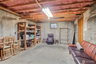 Huge storage room that could be another bedroom with proper window egress created.