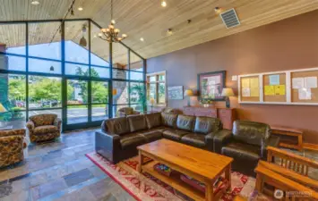 Large social lounge area in the clubhouse