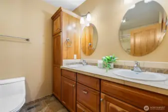 Upper level guest bathroom.