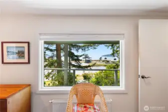 Even the downstairs bedroom has a great saltwater view. Radiant heat wall and baseboard units offer even, comfortable warmth year-around.