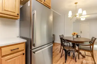 New stainless refrigerator.
