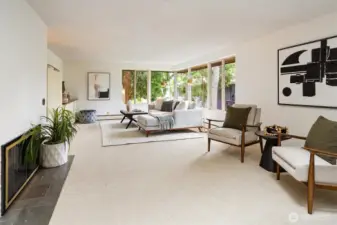 Or enjoy the wall of windows that looks onto the mature NW native landscape.