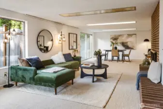 Enjoy a quiet evening, game night or yoga in this lovely downstairs space.