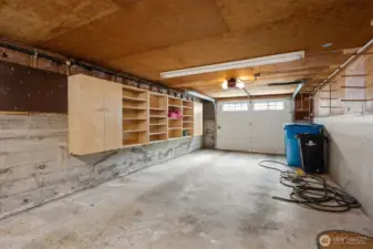 Attached garage.