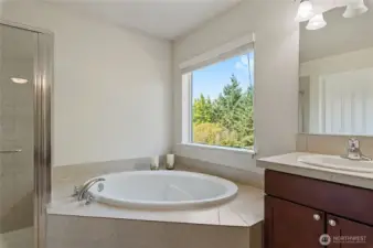 Large soaking tub
