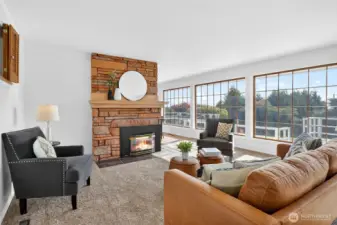 Living Room with Gas Fireplace