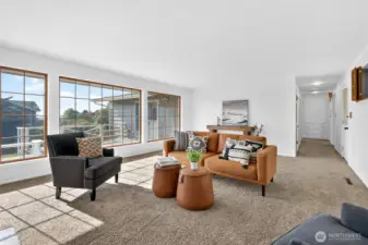 From Living Room to hallway going to bedrooms