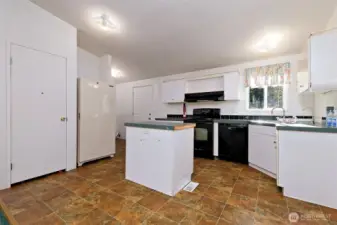 Kitchen with an island