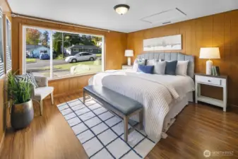 The smart split-bedroom floor plan adds privacy and flexibility.