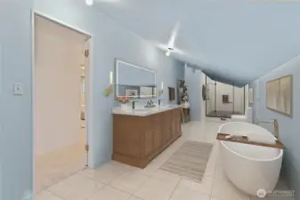 Virtually staged to show a future primary bathroom.