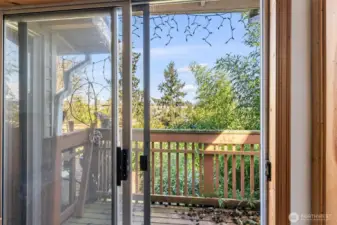 Slider to deck on upper level