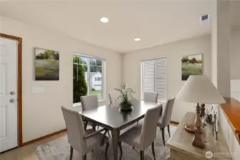 This flexible space can serve as a formal dining area, cozy sitting room, or a playful retreat for children—tailored to fit your lifestyle.