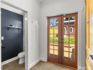 French Doors to Backyard