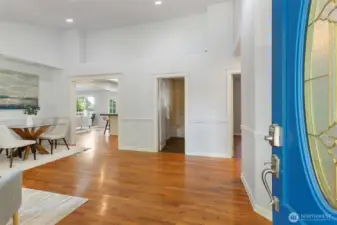 Walking into front door, is the front room