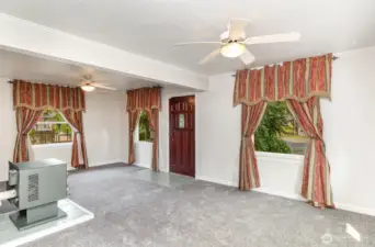 Ceiling fans offers extra comfort during the warm summer months.