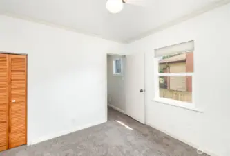 Another view of the downstairs bedroom.