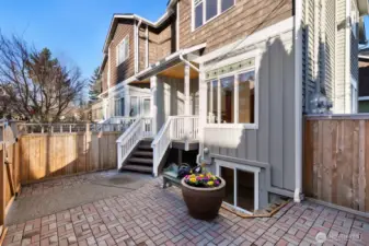 The courtyard offers an ideal spot for morning coffee, raised beds or winding down at the end of the day.