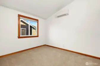 2nd, good sized bedroom on the upper floor. Includes mini-split.