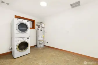 Utility/laundry room on the lower floor.
