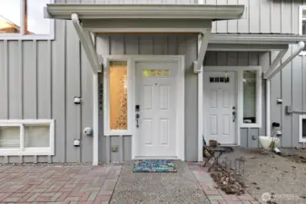 Small patio off the back door.