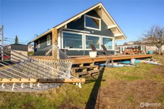 Updated siding and windows on this east facing home