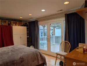 Bedroom #1 - primary with sliders to deck