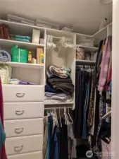 Walk in Closet with organizers
