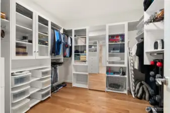 Primary walk-in closet