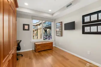 Second bedroom with custom Murphy bed