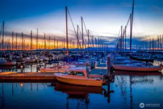 Beautiful Shilshole Bay Marina is just down the street.  For avid boaters its a wonderful Marina to keep your boat or just go for a stroll and admire the views.