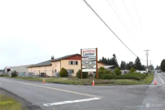 Rochester Lumber on the corner.  Property surrounds the lumber yard in the back