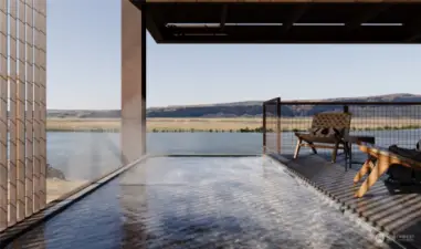 The spa is a cooling plunge pool in the summer & heated for winter relaxing  (Rendering for reference only, details subject to change)