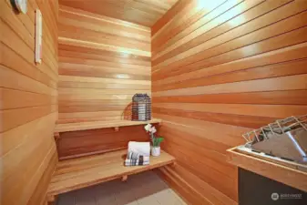 There is a Sauna that completes this package. Create your own spa days at your very own retreat!