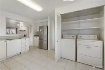 Kitchen with washer/dryer