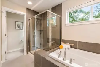 Enjoy the soaking tub after a long day