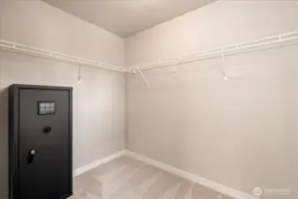 Bedroom #3 walk-in closet with an attached safe that will remain for the buyer