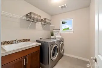 Upstairs laundry room