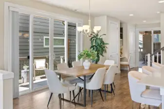 Convenient double access to outdoor areas makes this home great for gatherings.